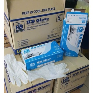 Găng tay y tế HB có bột hộp 100 chiếc(50 đôi)