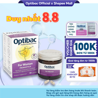 Men vi sinh phụ khoa optibac tím - chăm sóc vùng kín, tăng cường sức đề kháng, hộp 30 viên/90 viên
