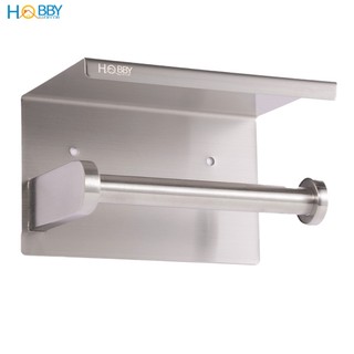 Kệ để cuộn giấy vệ sinh có mái che nước dán tường inox 304 Hobby Home Decor G3