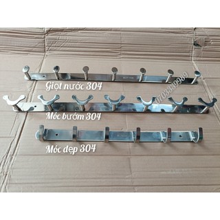 Móc treo quần áo bắt tường inox SUS 304 cực dày - Móc bướm, móc giọt nước... [nhiều phân loại]