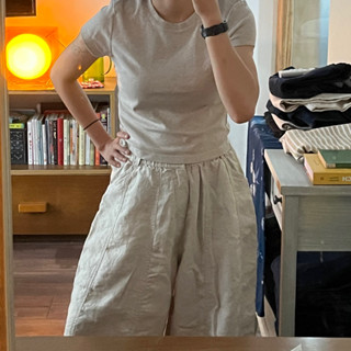 Quần linen ống boom túi tí hon - by Chimxanh