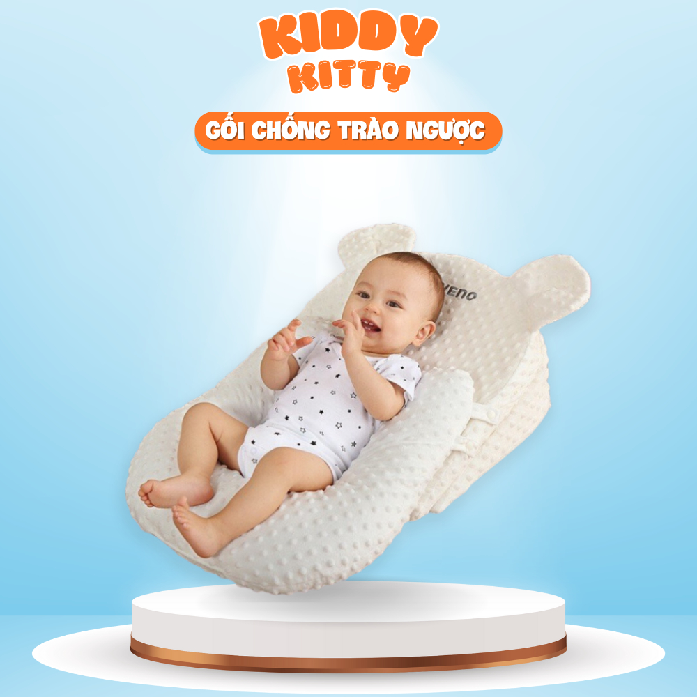 Gối Chống Trào Ngược Cho Bé Sunveno Cao Cấp, Gối Chống Bẹt Đầu Định Hình Nằm Đúng Tư Thế