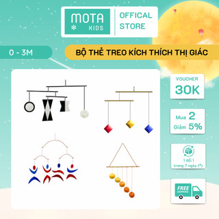 [MJO 013-6 - Mota Montessori] Đồ chơi Montessori Treo di động kích thích thị giác cho bé từ 0-3 tháng - Hàng chính hãng