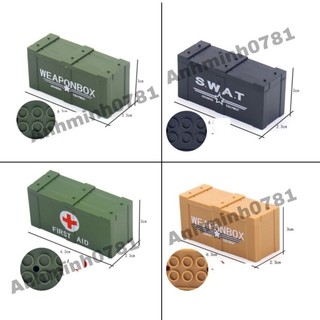 [Hàng Mới Về] 1 Hộp Đựng Phụ Kiện Army Lắp Ráp Moc Quân Đội