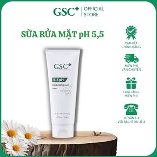 Sữa rửa mặt da dầu GSC da mỏng yếu, nhạy cảm, cấp ẩm, cân bằng pH cho da 5.5 pH Cleansing Gel 150ml