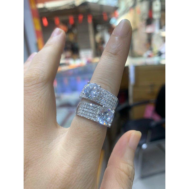 Nhẫn bạc trắng nhiều mẫu