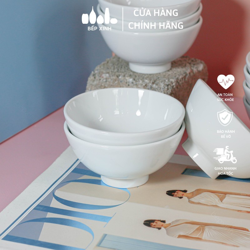 Chén cơm trắng trơn - Sứ CK
