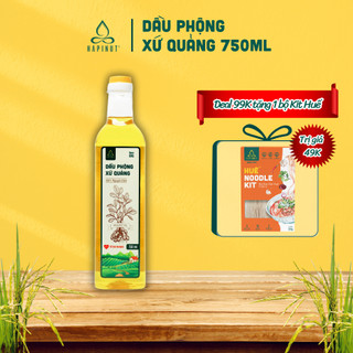 Dầu đậu phộng hapinut quảng nam 750ml - nguyên chất 100%