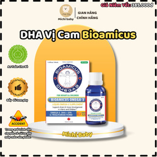 Michibaby- Vitamin Omega 3 Bioamicus Bổ Sung DHA vị cam thơm không tanh lọ 30ml- MC634