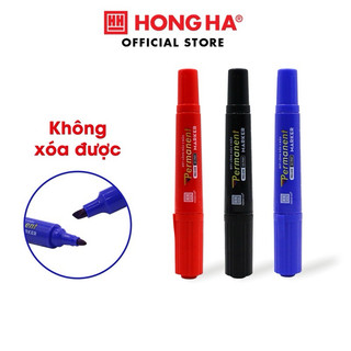 Bút lông dầu không xóa được gx-pm02, 2 đầu bút - hồng hà 6669