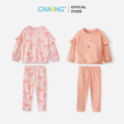 [CHAANG 3M-5Y] Bộ dài cánh tiên quần dáng ôm cho bé gái Music Chaang