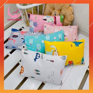 Gối trẻ em cao cấp 1-5t, gòn lông vũ nhân tạo vải Cotton satin hàn quốc giúp gối êm mềm, mát, nhiều họa tiết hình thú