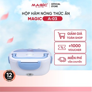 Hộp cơm cắm điện Magic A-03 (Xanh), 2 ngăn chứa, công suất 40w