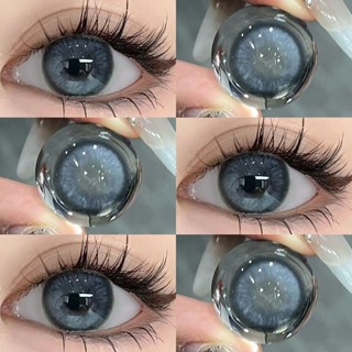   COD  Kính áp tròng màu thời trang xanh xám bán chạy nhất hạn dùng 1 năm 1 đôi 2 chiếc lens 14.2mm 