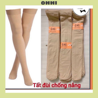 Tất đùi - Tất vớ dài đến gối cotton dài 70cm chống nắng, ủ kem