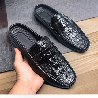 Giày Sục Nam Giá Rẻ Dập Vân Cá Sấu mẫu đẹp khâu dế chắc chắn size 38 đến 43 ( hàng hộp )
