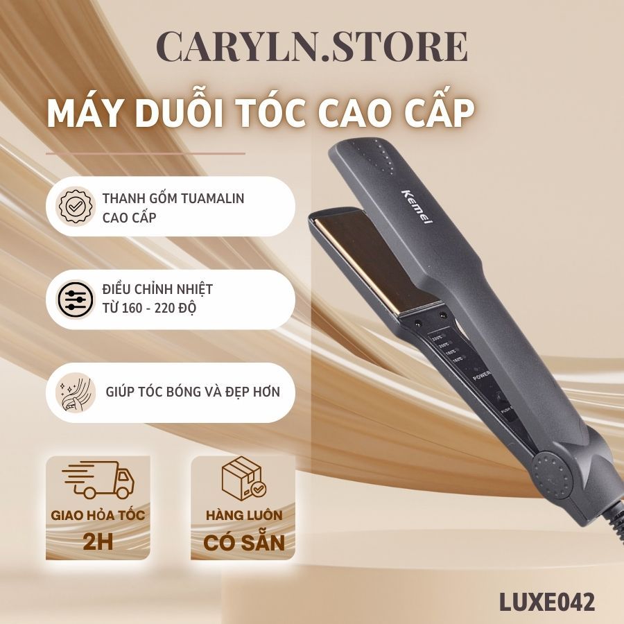 Máy Là Tóc Duỗi Tóc 4 Nấc Nhiệt Bản Pro Size To Máy tạo kiểu tóc, Bảo Hành 12 Tháng - LUXE042