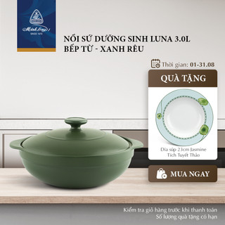 Nồi Sứ Dưỡng Sinh Minh Long Healthy Cook Healthy Cook Luna 3.0 L - Dùng Cho Bếp Từ