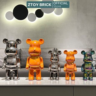  TƯỢNG MÔ HÌNH GẤU BEARBRICK 28cm CHẤT LIỆU GỐM MẠ TĨNH ĐIỆN TRANG TRÍ DEOCER  ,CỬA HÀNG 