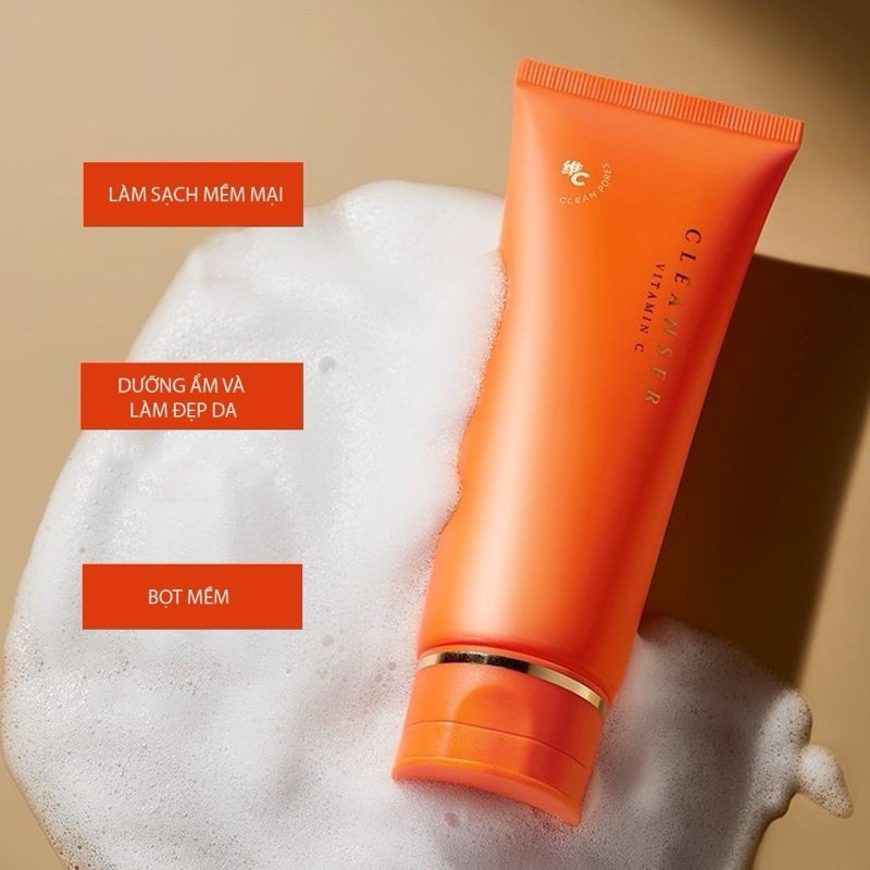 Sữa Rửa Mặt Vitamin C gấp 5 lần giúp làm Trắng Da, công thức axit amin phù hơp cho da nhạy cảm