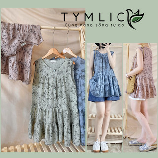 Áo Babydoll Kiểu Sát Nách 2 Tầng Họa Tiết Hoa 3 Màu A474 TYMLIC