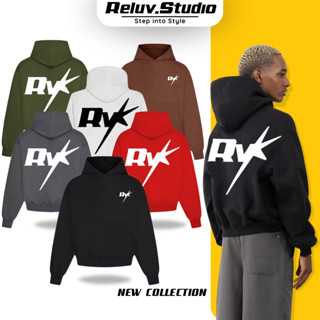 Áo hoodie boxy Rvstar RELUV Local Brand unisex nỉ ngoại 3 màu - Áo khoác nỉ form croptop nam nữ basic- RELUV.STUDIO