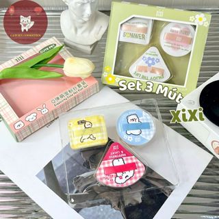[XIXI] Set 3 Bông Mút XIXI Tán Nền/Cushion/Má Kem Hình Hoa, Gấu Thỏ Đáng Yêu (D-532, GJ-67)