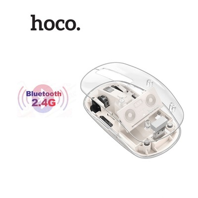 Chuột không dây yên tĩnh Hoco GM29 gồm 2 chế độ Bluetooth và USB 2.4G, DPI 1200, dùng cho văn phòng,chơi game mượt mà
