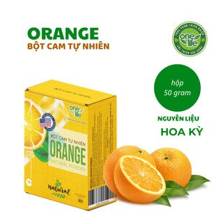 Hộp 50gr bột cam hữu cơ onelife nguyên chất, không đường - nhập khẩu mỹ