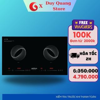Bếp từ đôi, bếp từ đôi âm Goldsun GDI7460 bếp điện từ đôi Công nghệ Inverter Bảo hành 24 tháng