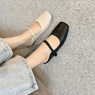 Giày sục nữ - GOBE - C136- Màu KEM VÀ ĐEN