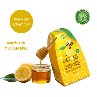 Hộp 120gr Bột Mật ong chanh vàng OneLife hòa tan uống liền
