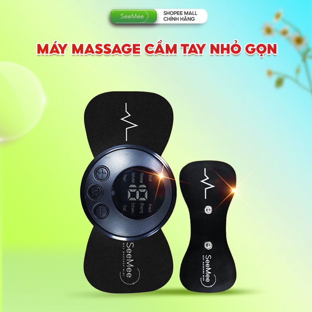 Máy massage cầm tay Smilee, 19 cường độ massage cổ vai gáy, lưng, bắp tay giúp giảm ê mỏi, lưu thông khí huyết.