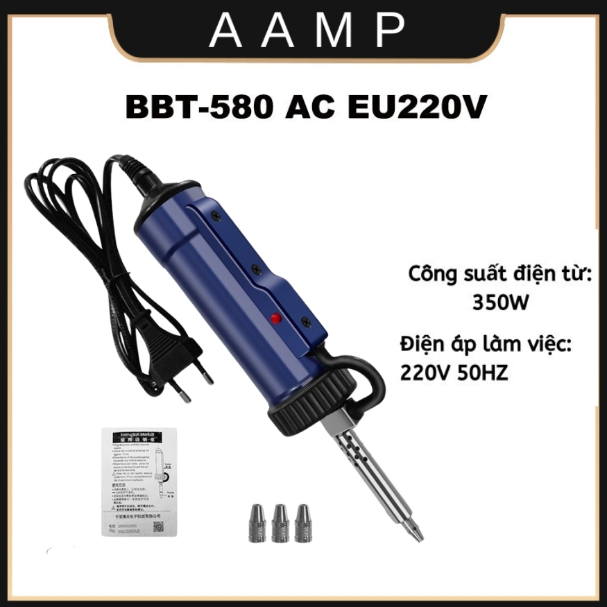  Máy hút mạ thiếc cầm tay Tự động loại bỏ thiếc BBT-580 AC 110V 220V Súng điện loại bỏ thiếc để loại bỏ thiếc và hàn 