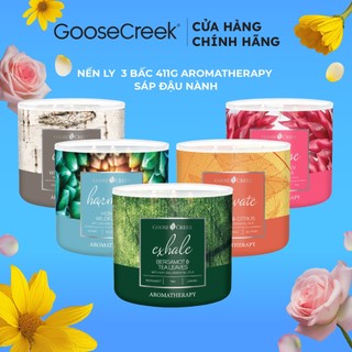 Nến ly 3 bấc sáp đậu nành aromatherapy goose creek 14.5oz - 411g - bst nhiều mùi hương