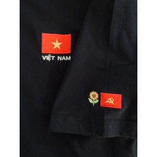 AMO | Polo thêu cờ đỏ sao vàng Việt Nam và hoa hướng dương, cờ búa liềm