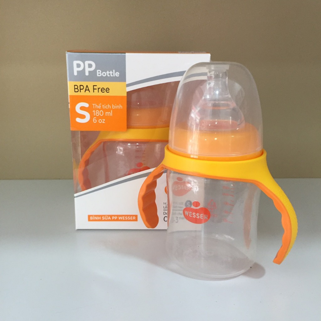 Bình sữa PP Wesser cổ hẹp/cổ rộng chính hãng
