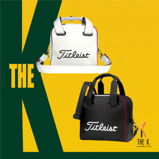 Túi golf có quai xách form đứng hai màu trắng đen-pouch