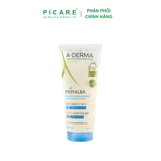 A Derma Gel Tắm Toàn Thân Dịu Nhẹ Cho Bé A-Derma Primalba Gentle Cleansing 200ml