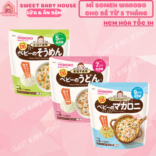 Mì somen, udon, nui Wakodo ăn dặm cho bé 5 tháng 7 tháng 9 tháng. Date 8/2025 - Sweet Baby House