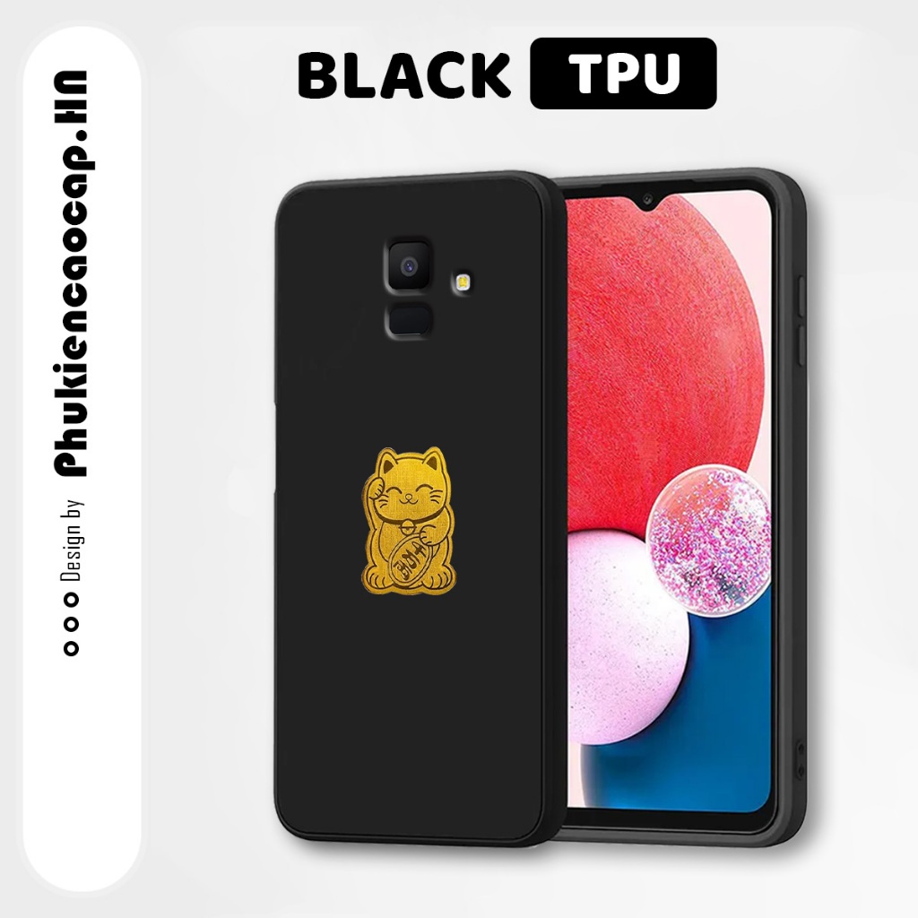 Ốp lưng Samsung A6 / A6 2018 / A6 plus - Ốp mèo thần tài may mắn, chất liệu TPU cao cấp