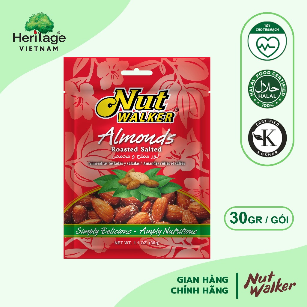 Hạnh Nhân rang Muối Nut Walker 30gram