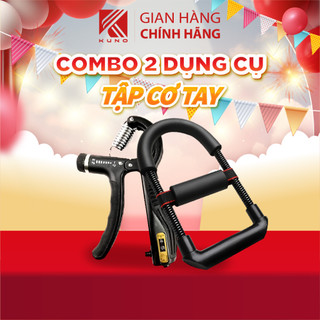 Combo Dụng Cụ Tập Cơ Tay KUNO SPORT Kìm Bóp Tay Chữ R Tùy Chỉnh Lực 60KG Có Bộ Đếm Số Và Chữ U Cao Cấp