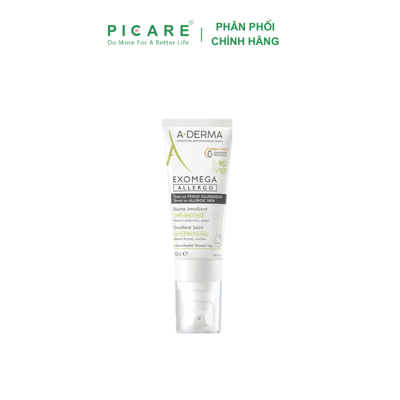 Kem dưỡng ẩm chuyên biệt cho da khô da cơ địa A-Derma Exomega Allergo Emollient Balm 40ml