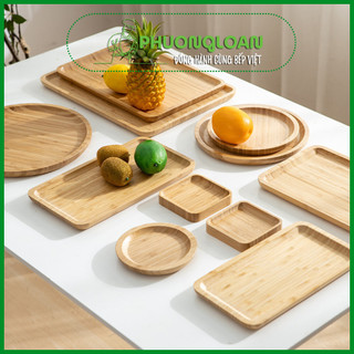Khay gỗ tre decor vuông, tròn, chữ nhật đủ kích thước hàng nhập khẩu
