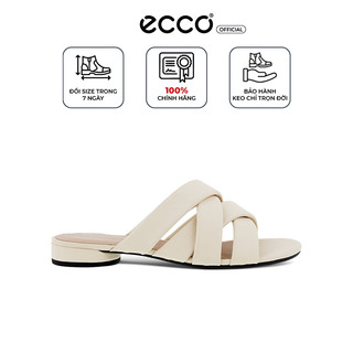 Giày sandals nữ ecco flat sandal li w - limestone - 20844301378