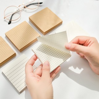Giấy note basic có keo kẻ caro kẻ ngang kẻ viền tập giấy nhớ phong cách vintage