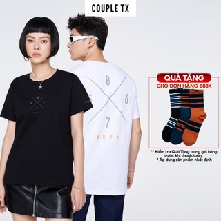 Áo thun nam nữ couple tx regular fit in graphic compas 8675 ts 316