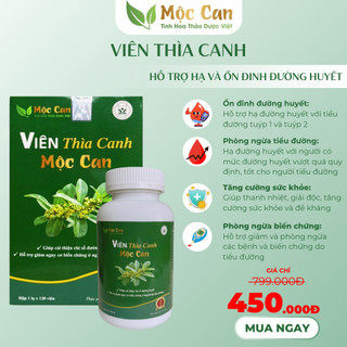 Viên Thìa Canh Mộc Can hạ đường huyết, ổn định chỉ số và ngăn biến chứng tiểu đường hiệu quả, thảo dược bảo vệ gan thận