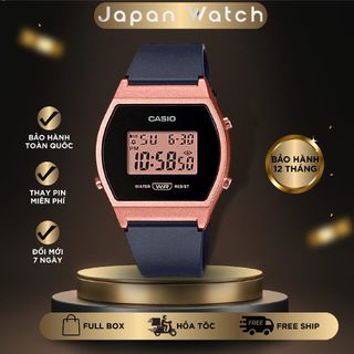 Đồng hồ nữ dây nhựa casl0 chống nước lw-204, đồng hồ nữ dây silicon rose black thời trang bảo hành 12 tháng japan watch